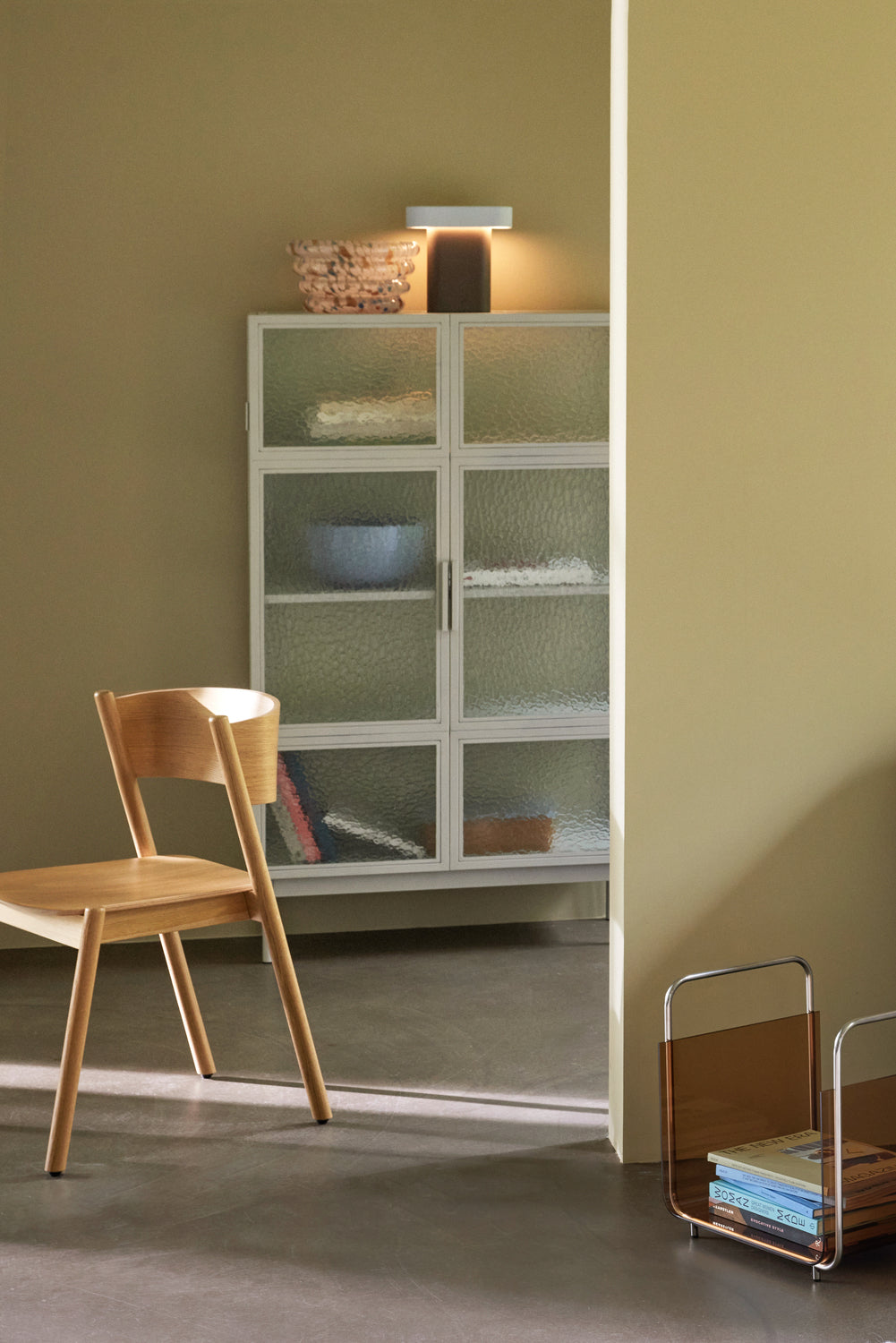 Skrå spisestuestol Natur - 55x51xh80cm