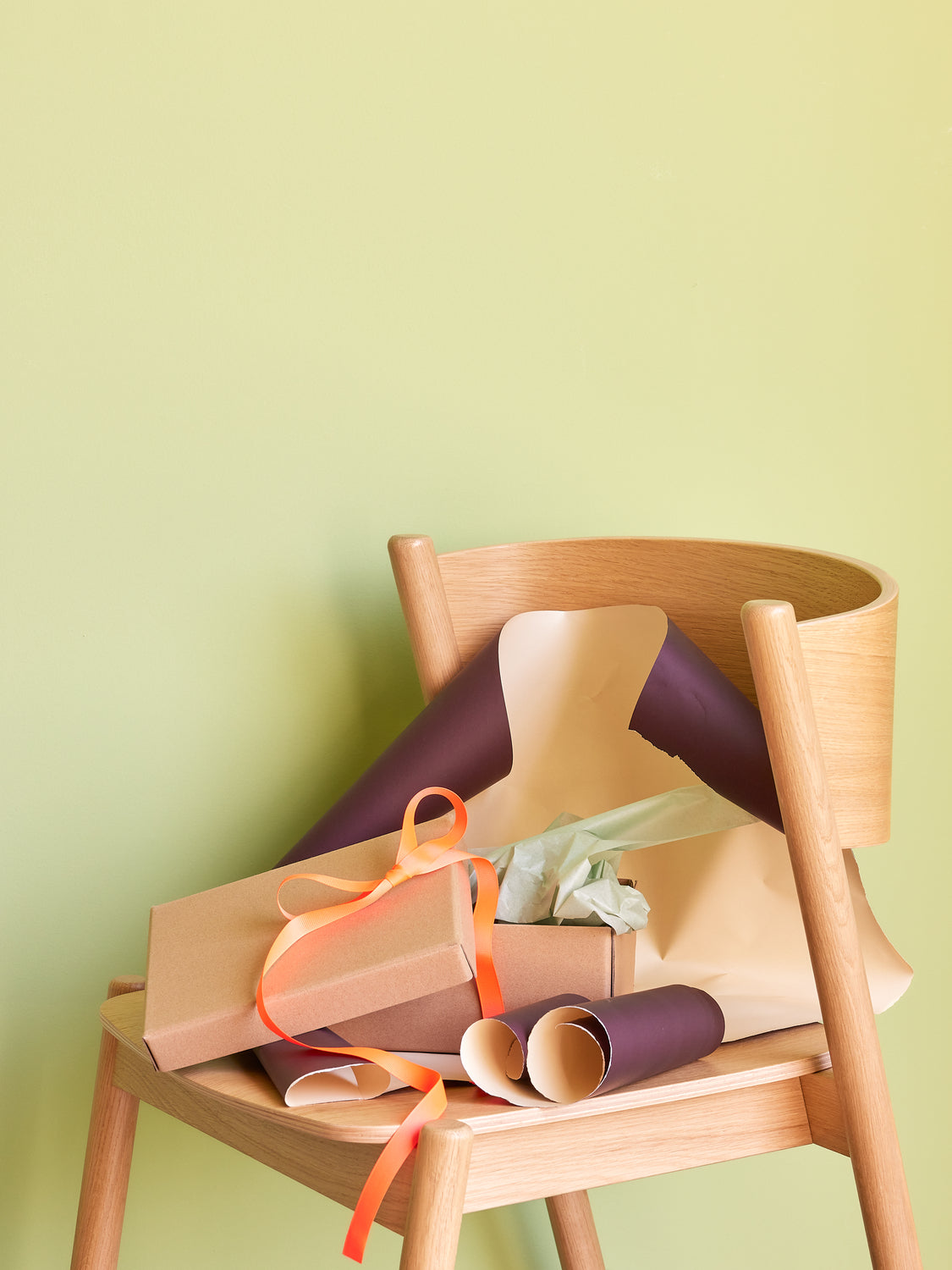 Skrå spisestuestol Natur - 55x51xh80cm