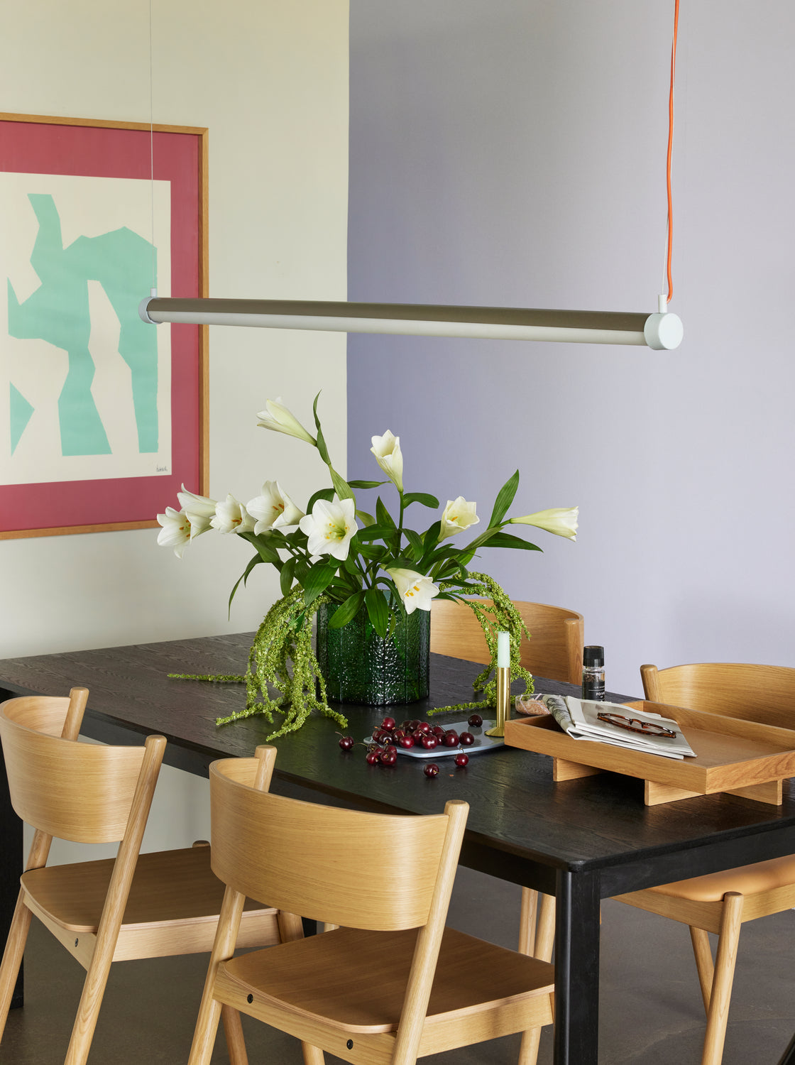 Skrå spisestuestol Natur - 55x51xh80cm