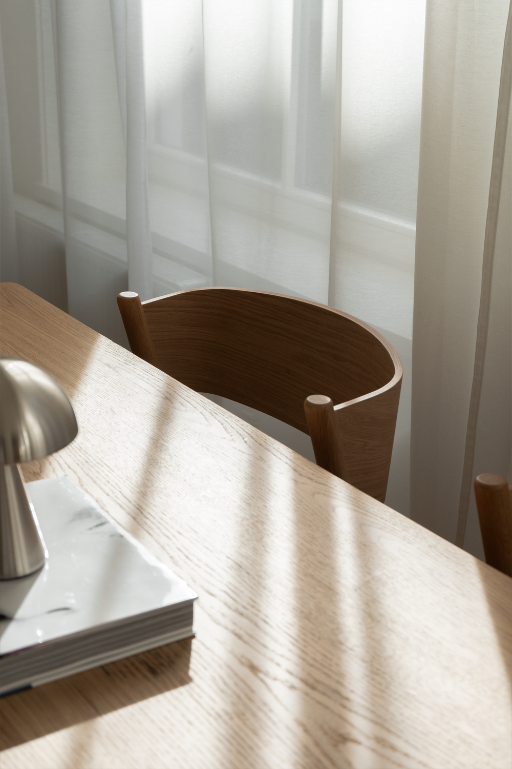 Skrå spisestuestol Natur - 55x51xh80cm