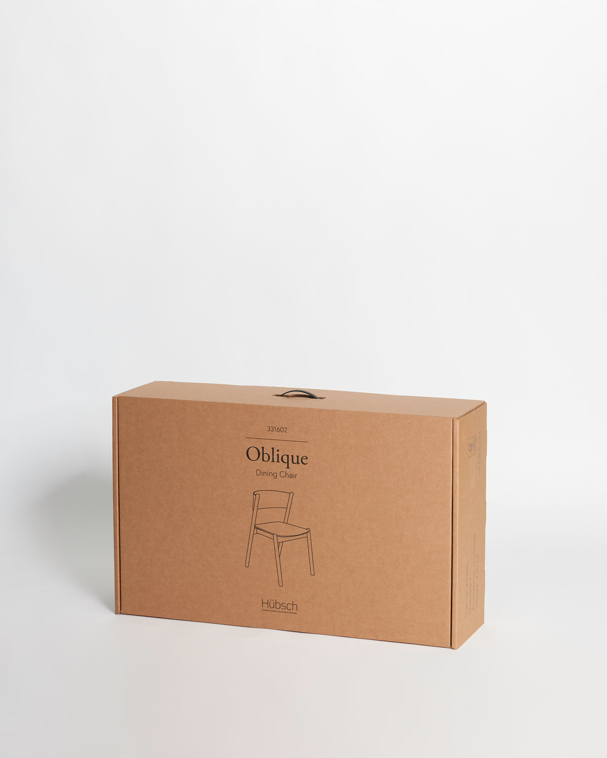 Skrå spisestuestol Brun - 55x51xh80cm