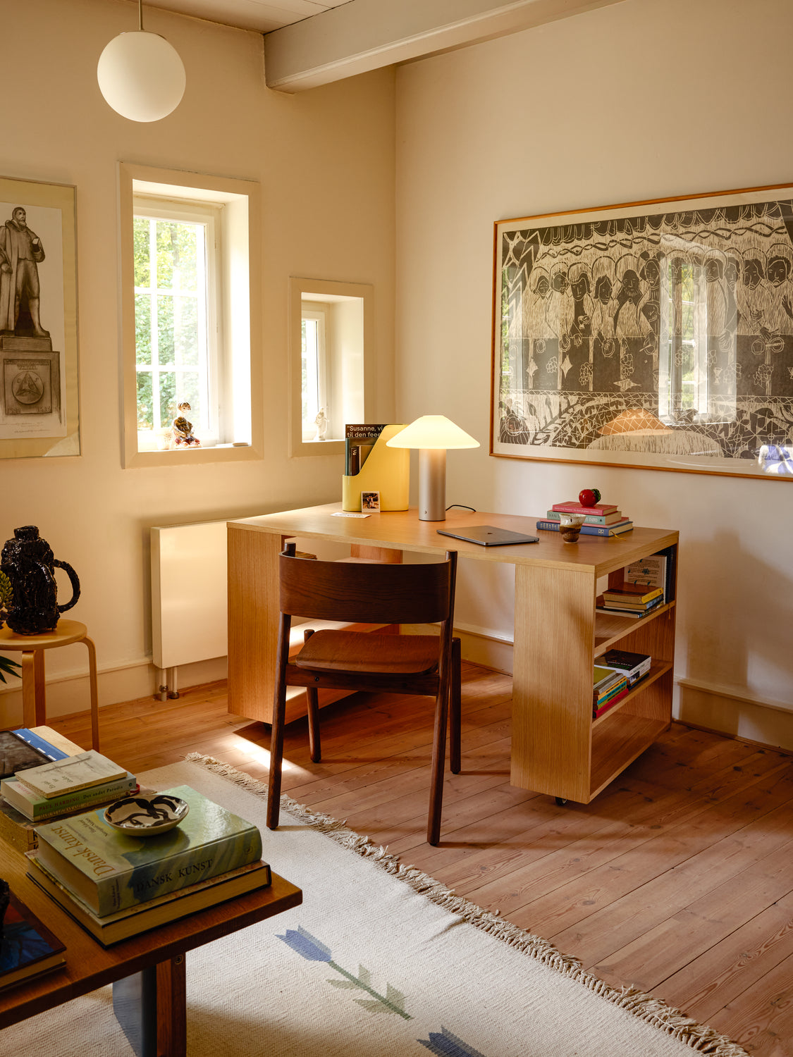 Skrå spisestuestol Brun - 55x51xh80cm