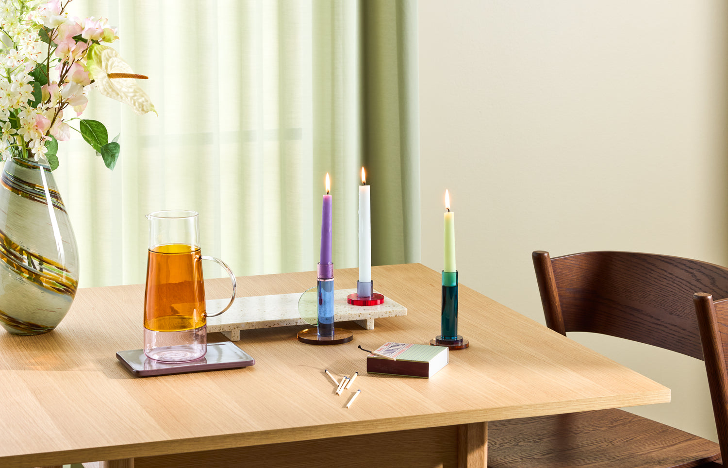 Skrå spisestuestol Brun - 55x51xh80cm