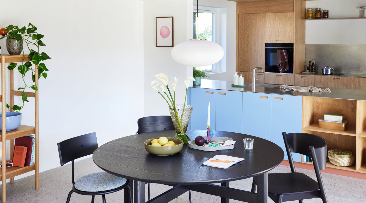 Skrå spisestuestol Sort - 55x51xh80cm