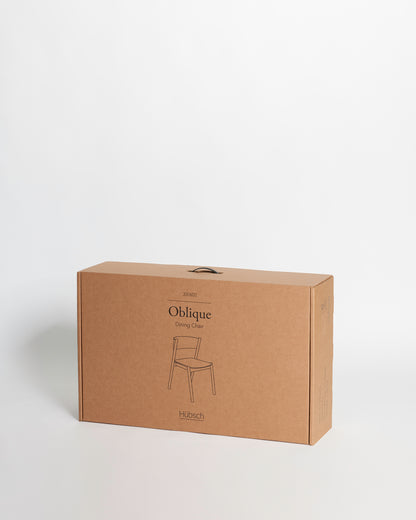 Skrå spisestuestol Sort - 55x51xh80cm