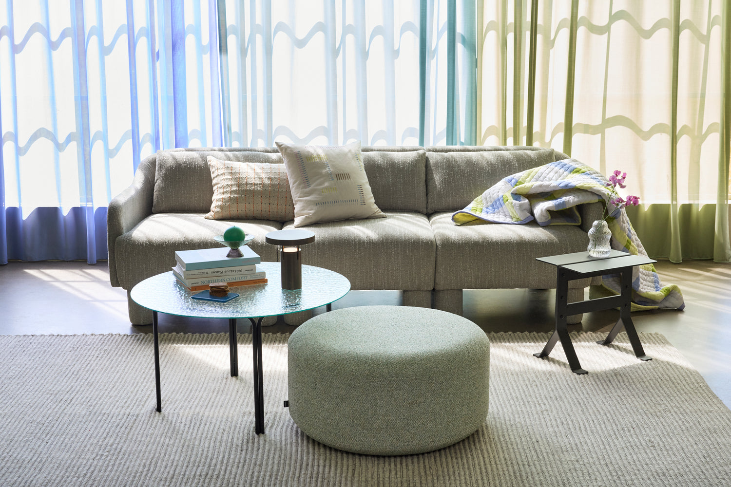 Elegance Sofa Lysegrønn - 224x73xH74