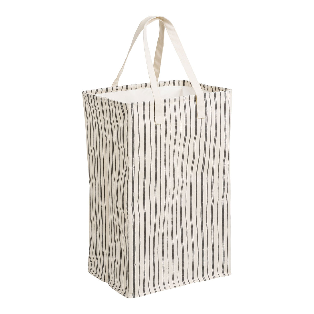 Argos vaskeri kurv - vaskeri, stoff, beige/svart 38x28x58 cm
