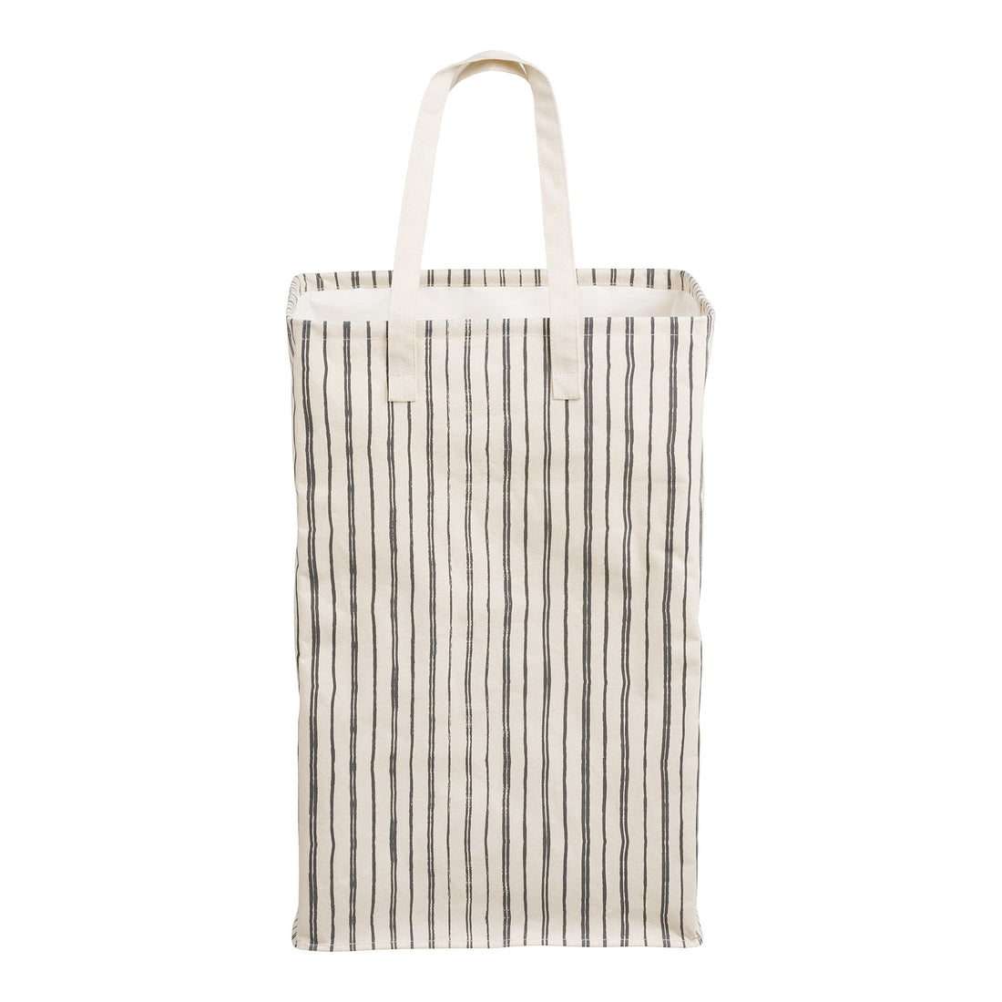 Argos vaskeri kurv - vaskeri, stoff, beige/svart 38x28x58 cm