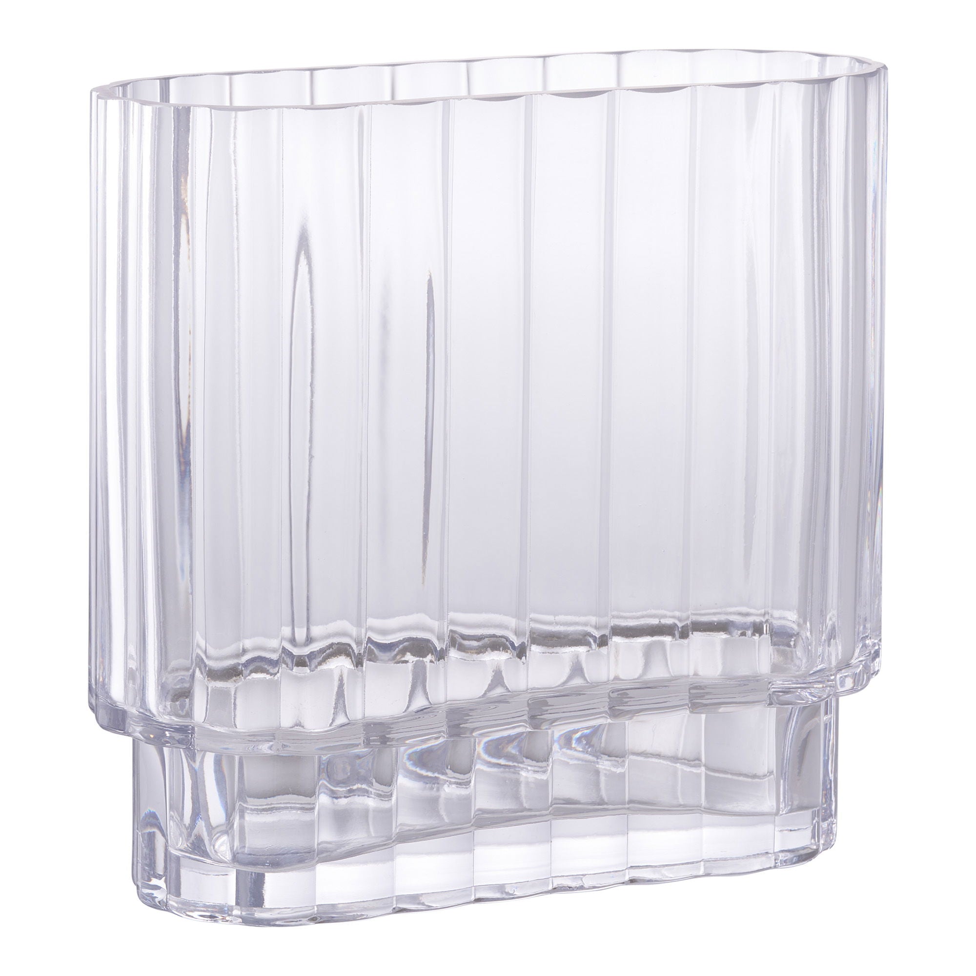 Vase, glass, klar&lt;br&gt;20x9x19,5 cm