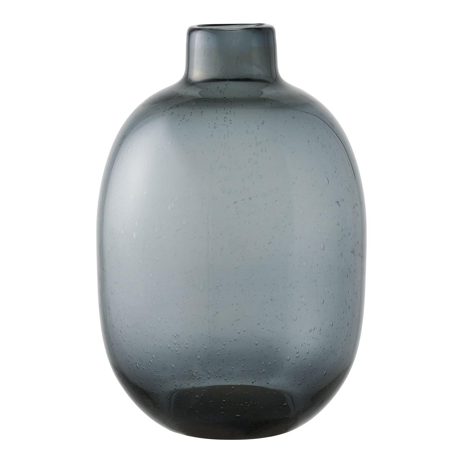 Vase - vase, glass, røkt svart ø23x35 cm