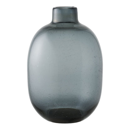 Vase - vase, glass, røkt svart ø23x35 cm
