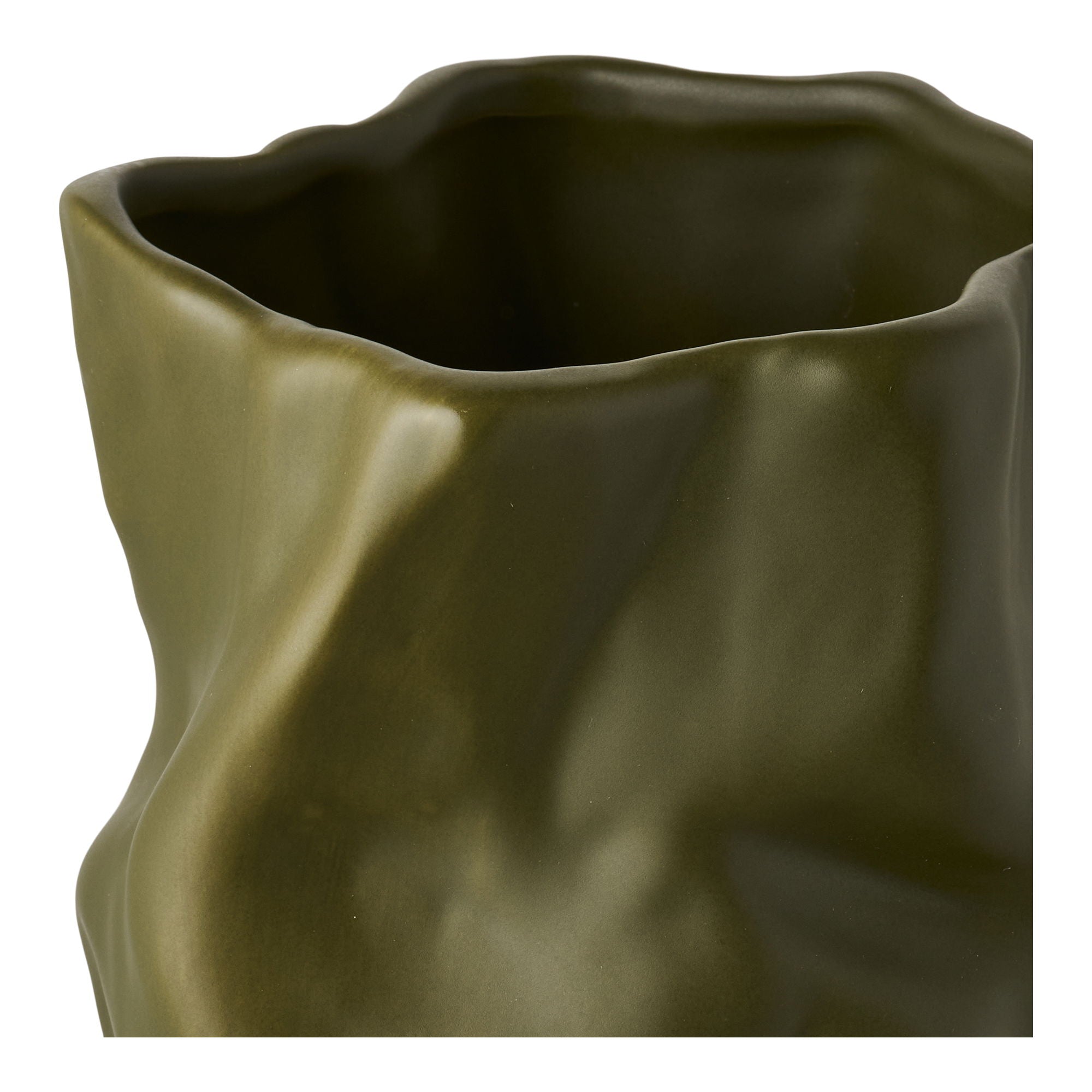 Vase - Vase, keramikk, grønn Ø15x25,5 cm