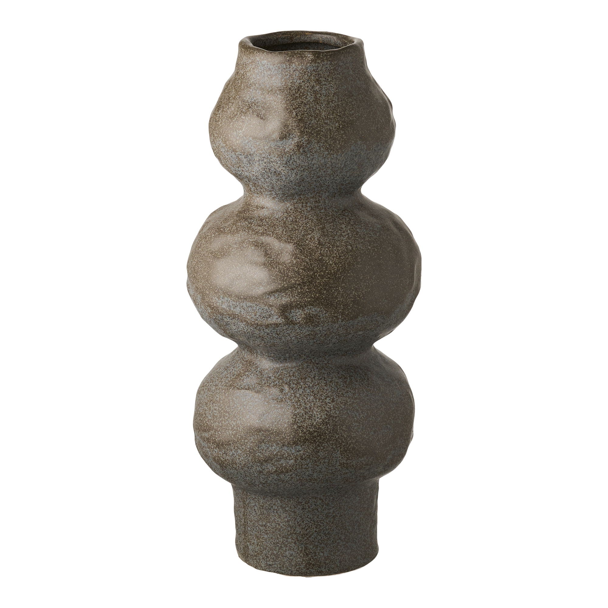 Vase - Vase, keramikk, mørkegrå Ø14.5x33.5 cm