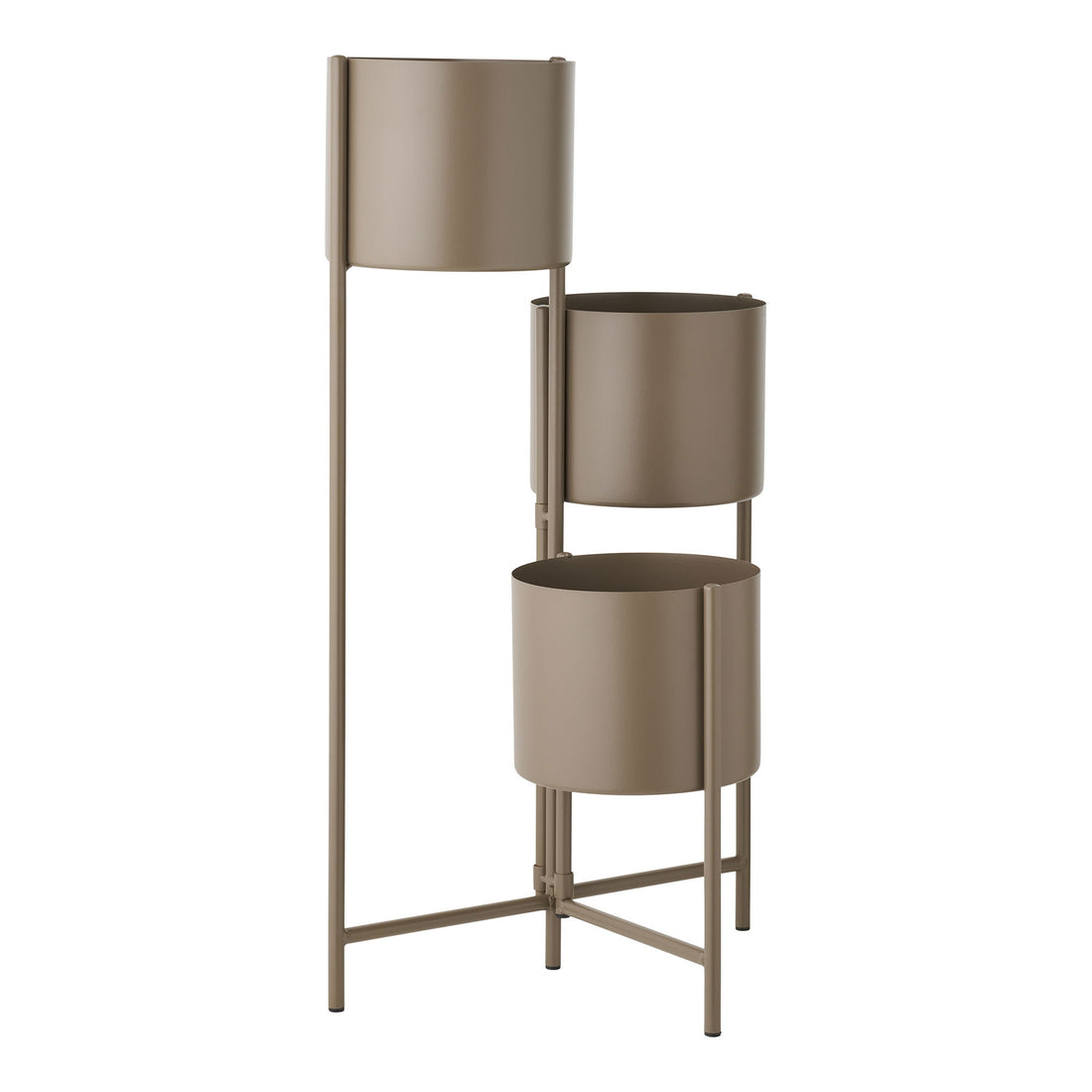 Blomsterpotte - Blomsterpotte, stål, brun 22,5x23x75,5 cm