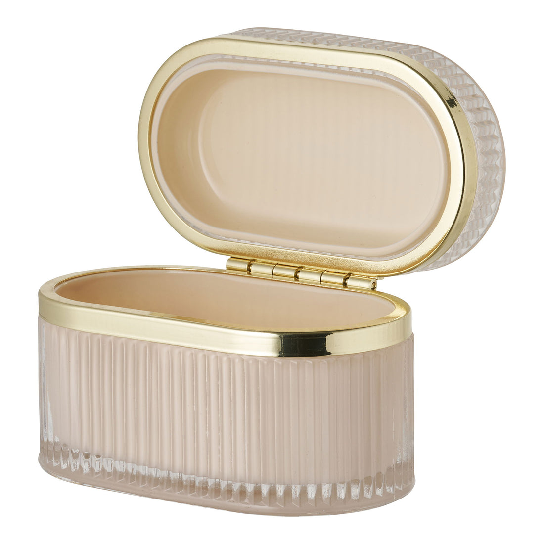 Love Glass Box - Glassboks, Naken/messing 13,5x8x9 cm