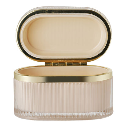 Love Glass Box - Glassboks, Naken/messing 13,5x8x9 cm