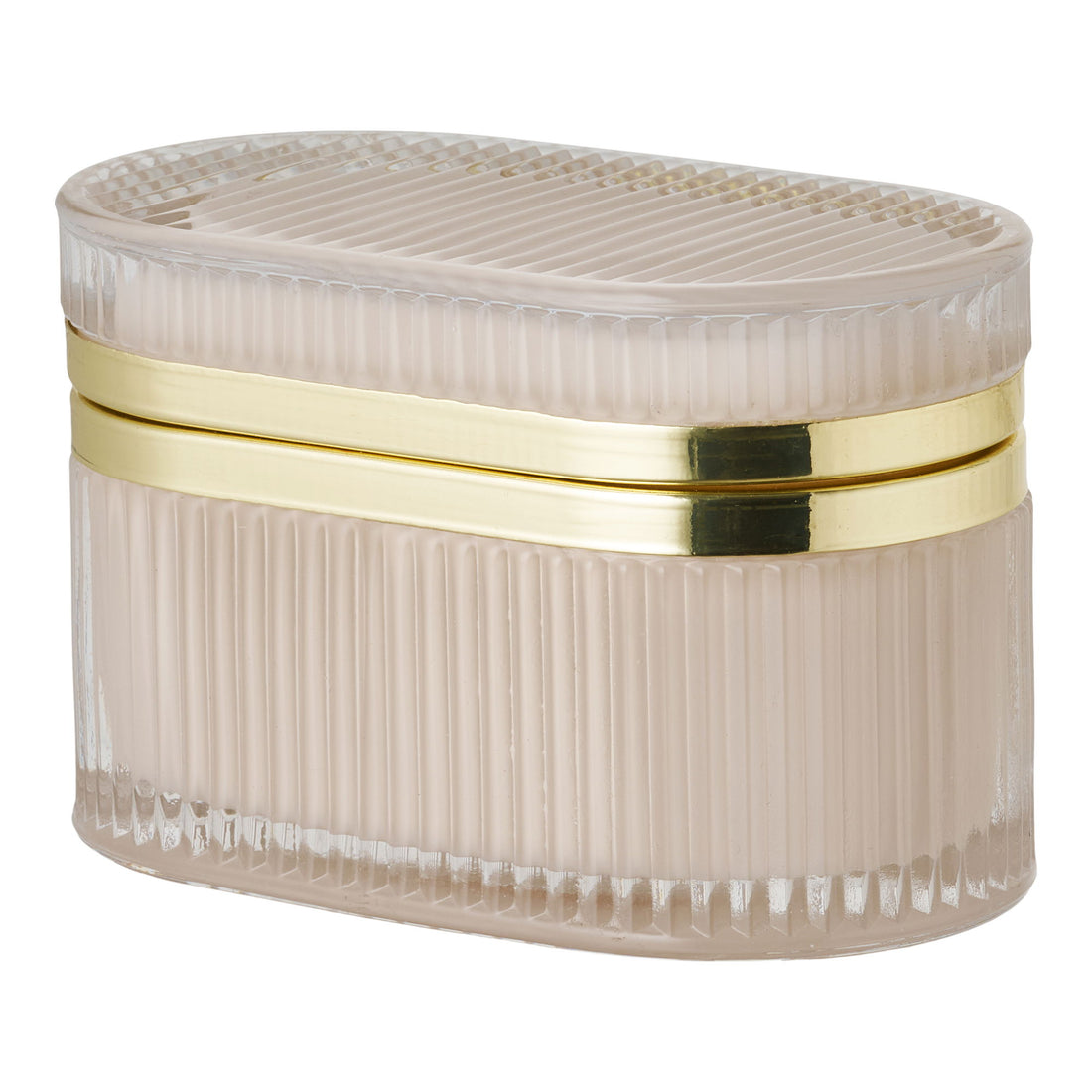 Love Glass Box - Glassboks, Naken/messing 13,5x8x9 cm