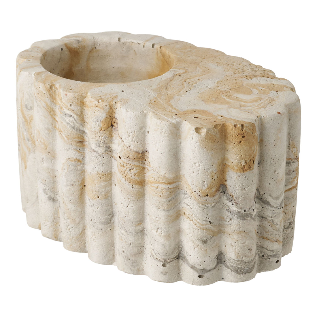 Fyrtårn - fyrtårn, sement, brun/beige ø10.5x6 cm