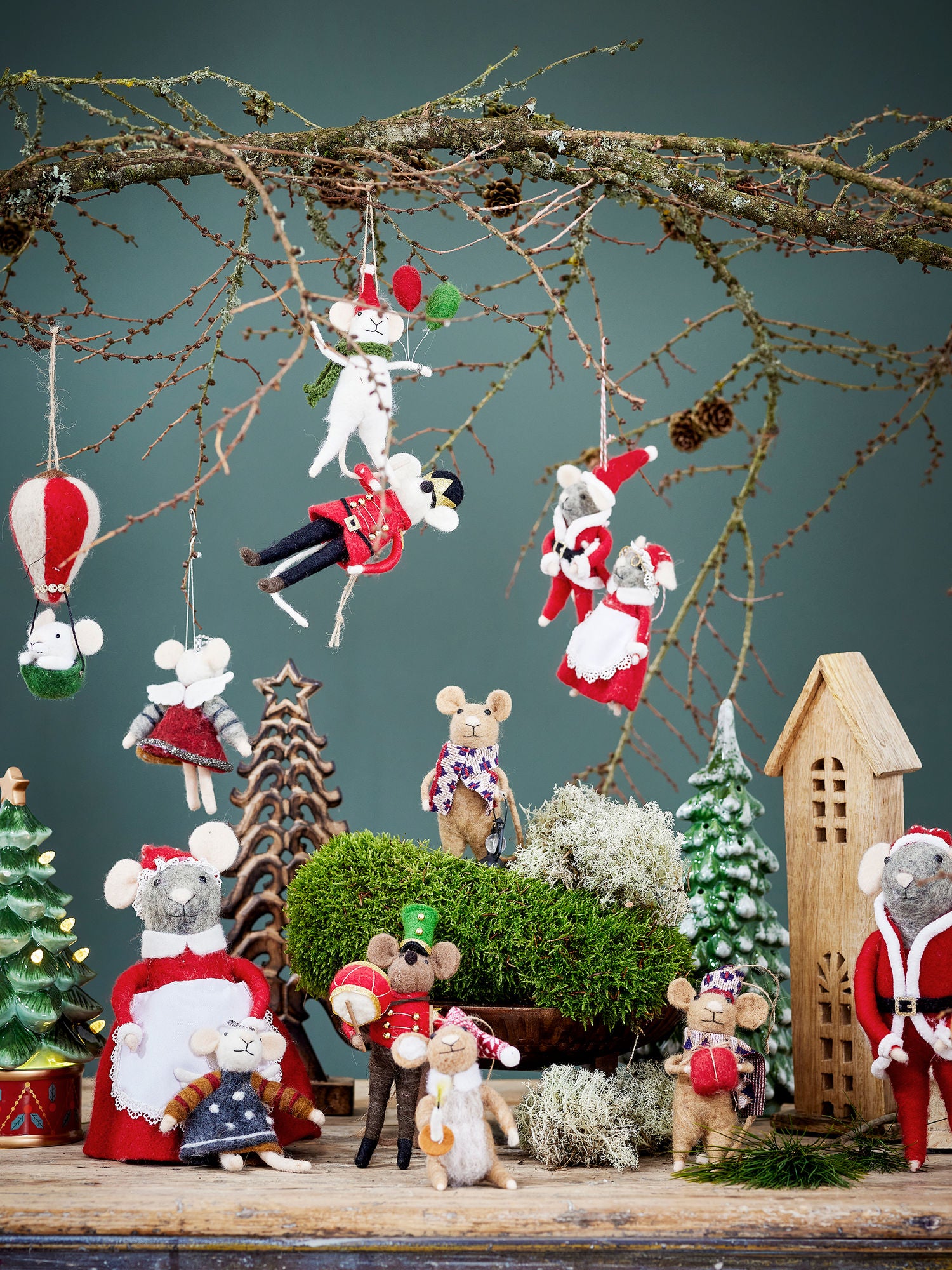 Bloomingville peo ornament, rød, ull