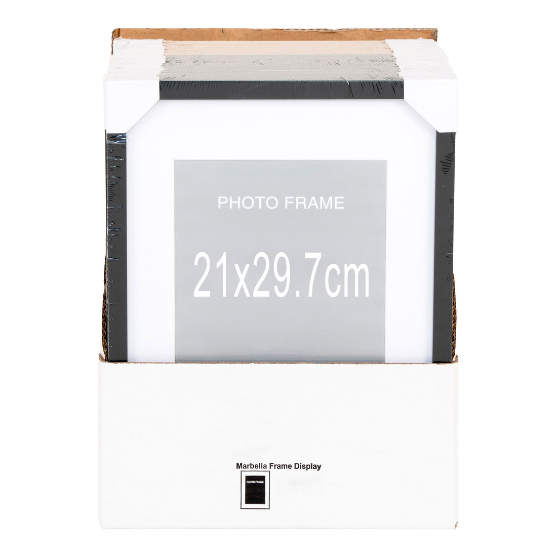 Marbella -rammedisplay - Frame Display, 7 stk. Svart og 8 stk. Natur 21x30 cm