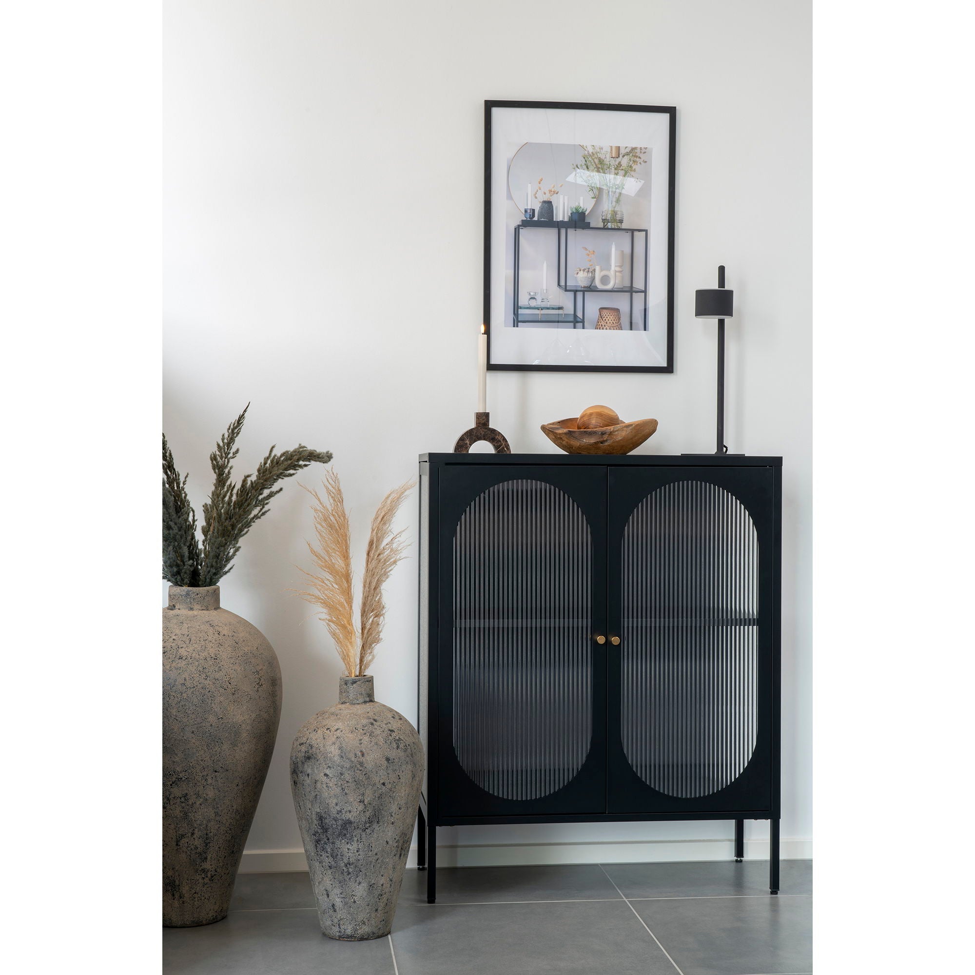 Marbella -rammedisplay - Frame Display, 7 stk. Svart og 8 stk. Natur 50x70 cm