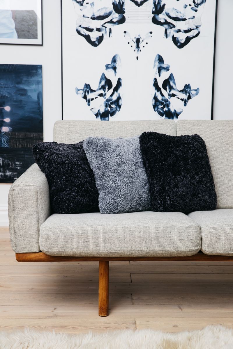 Lammeskinnspute | Korthåret | New Zealand | Dobbeltsidig | 40x40 cm