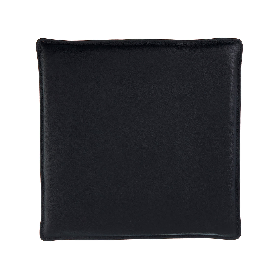 Universal Cushion 40x40 cm i svart skinn uten knapper