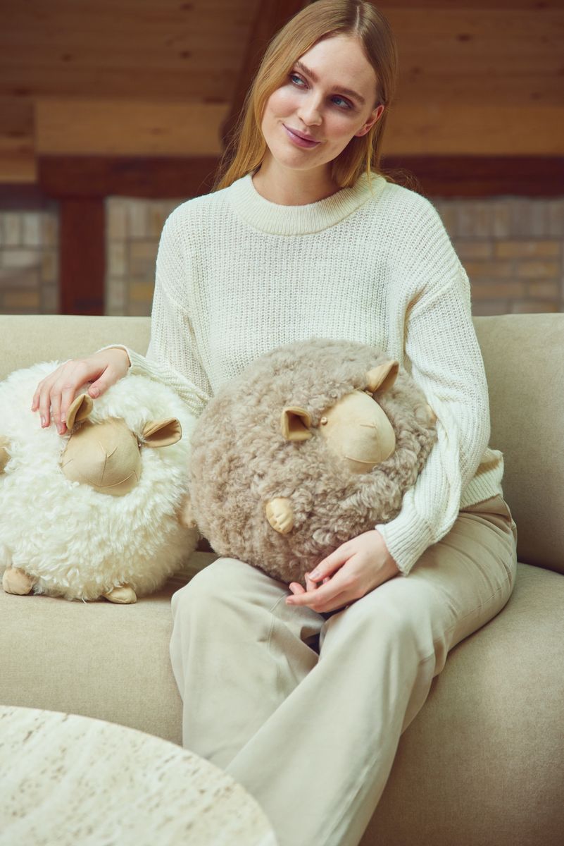 Søt sauepute| Ø28 cm