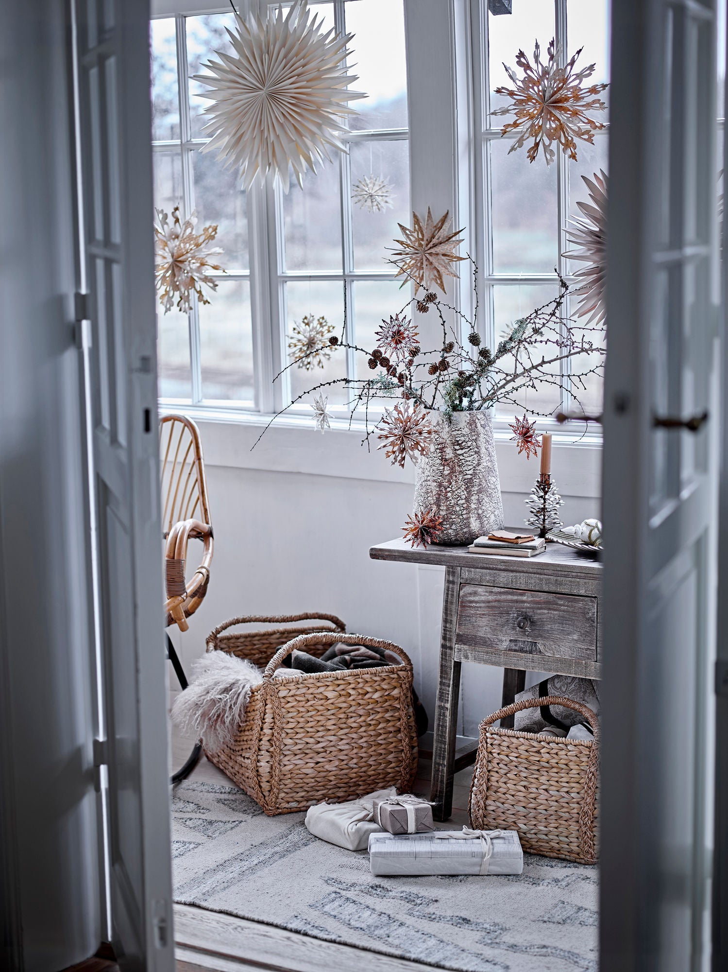 Bloomingville Elijas stjerne m/lys, brun, FSC® -blanding, papir