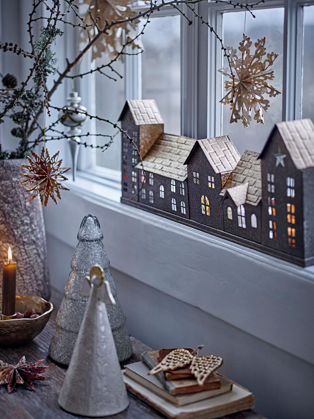 Bloomingville Emilius Deko -trær, sølv, resirkulert glass