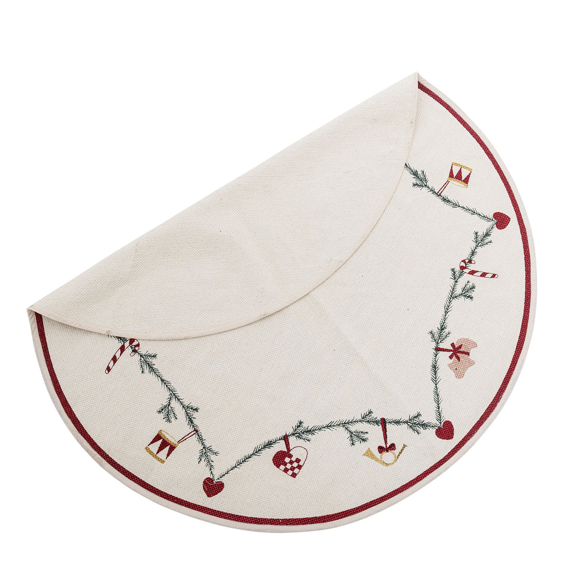 Bloomingville Yule Christmas Tree Teppe, rødt, bomull