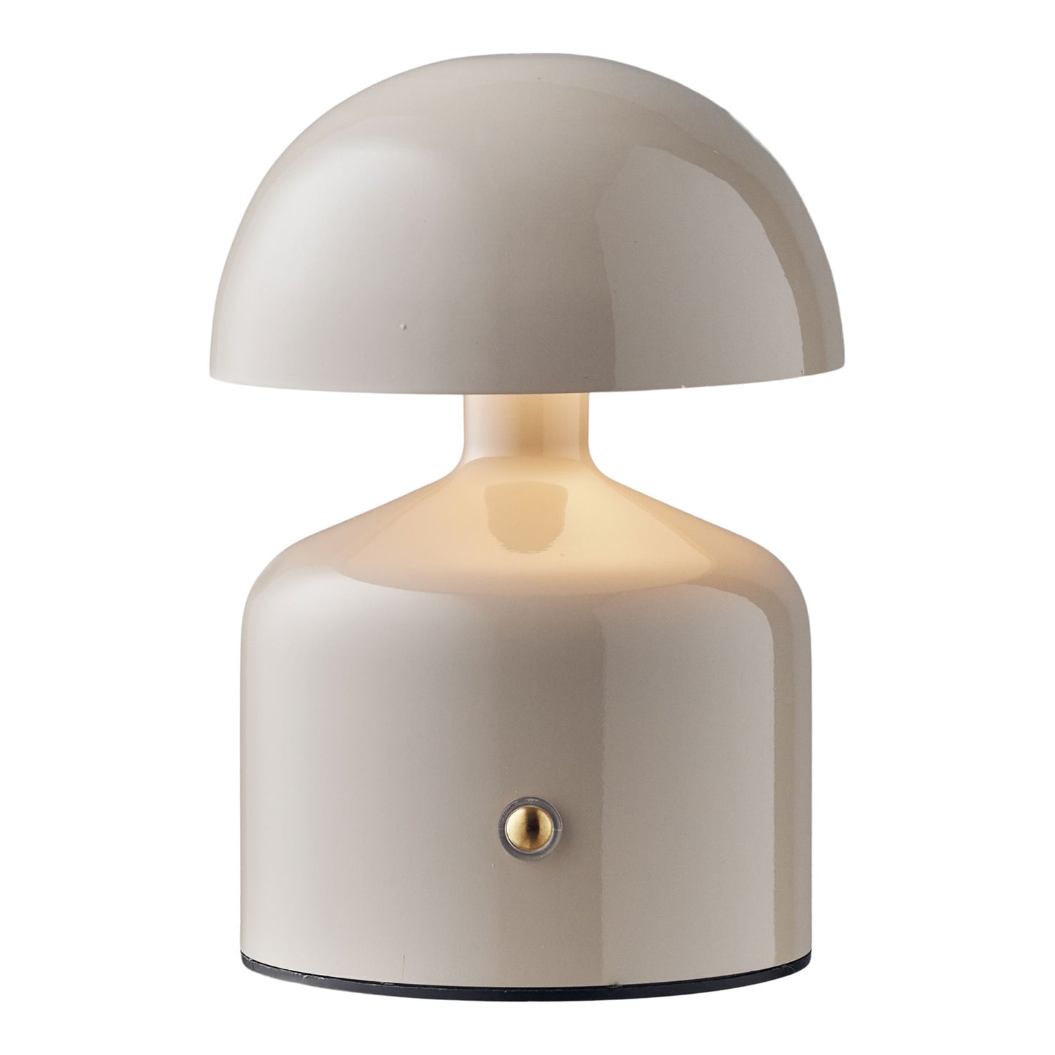 Aulla bordlampe - bordlampe, metall/plast, oppladbar, grå