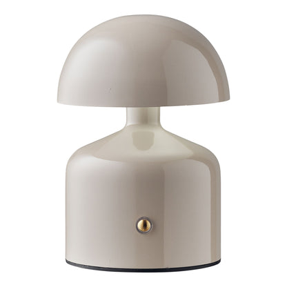 Aulla bordlampe - bordlampe, metall/plast, oppladbar, grå