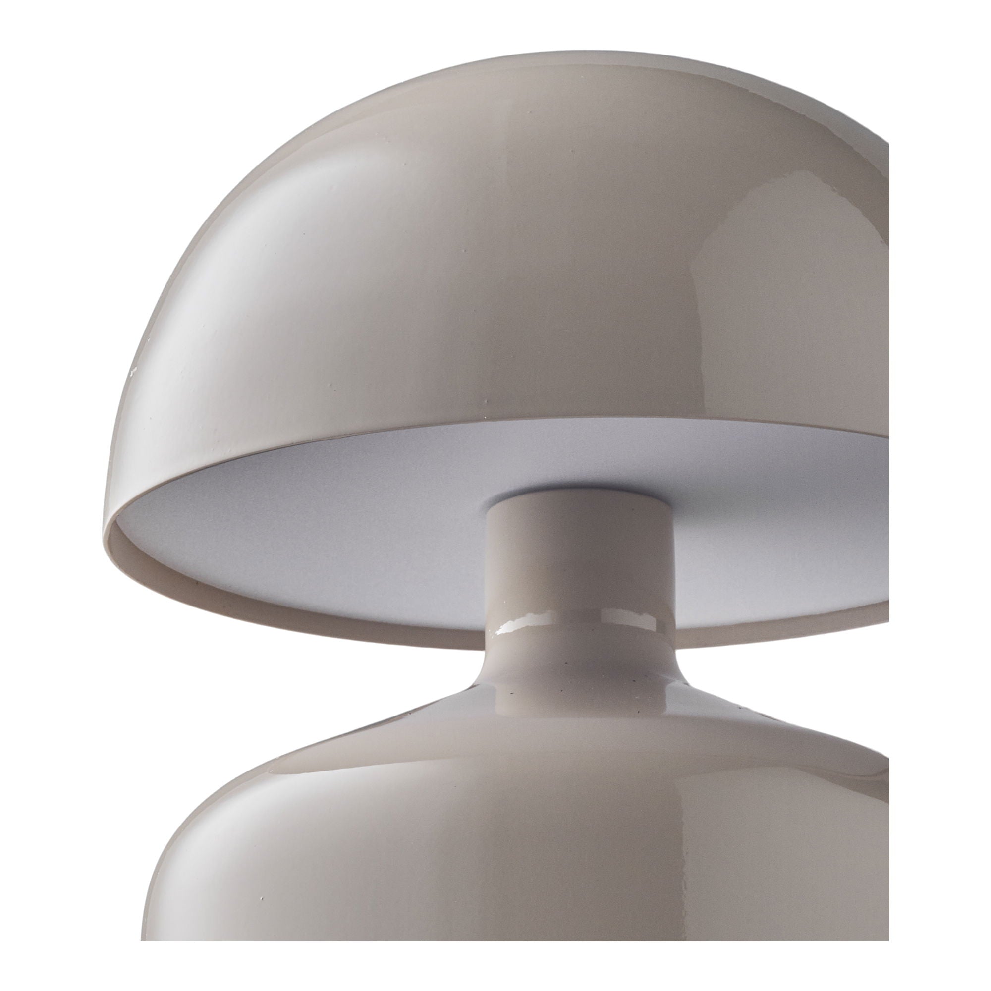 Aulla bordlampe - bordlampe, metall/plast, oppladbar, grå