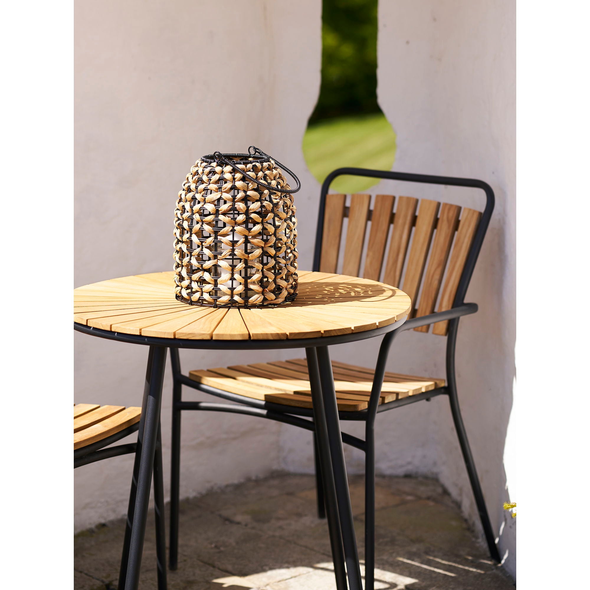 Pinto Lanterns - Lanterns, PE/Vandhyacinth, Glass, Nature/Black