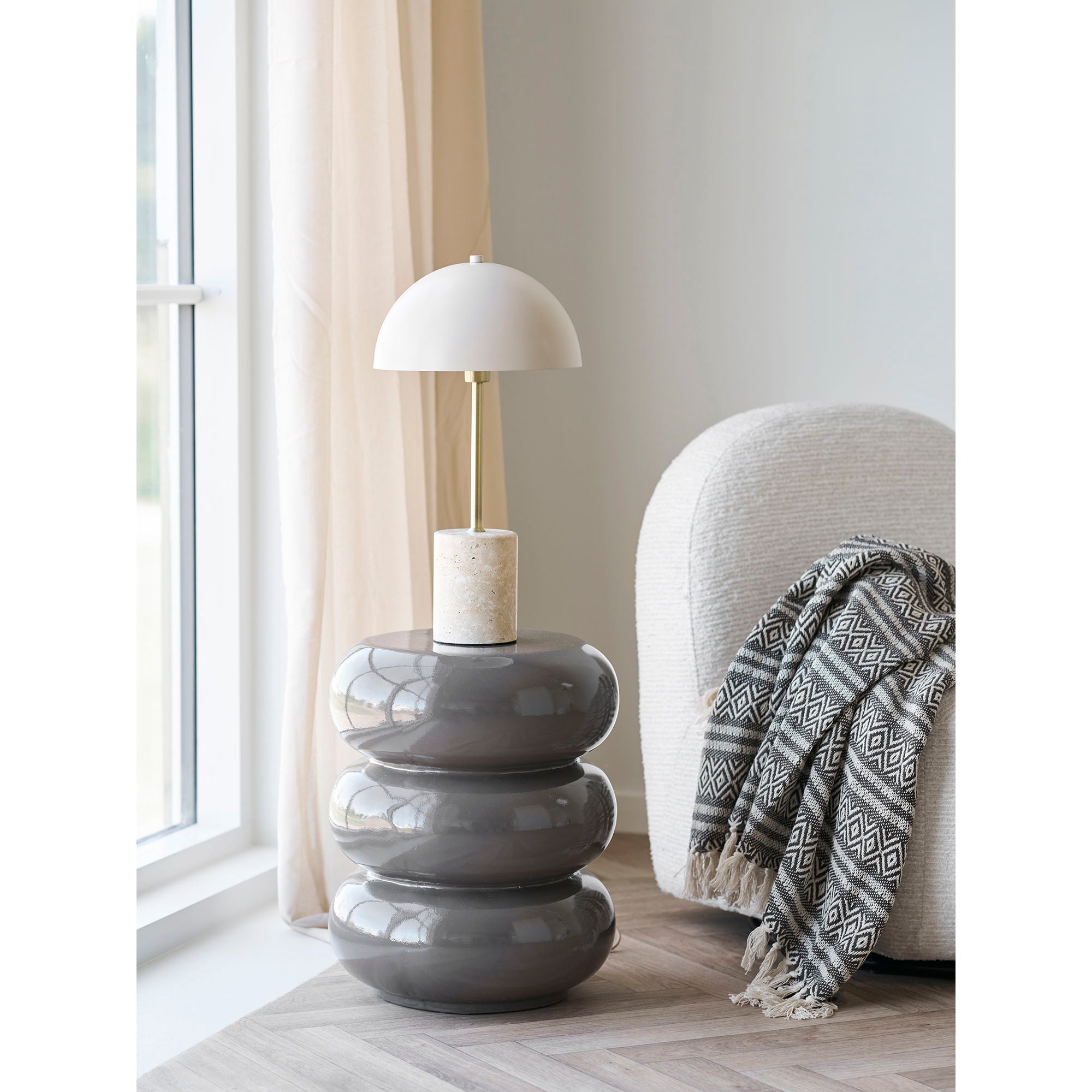 Sheffield bordlampe - lampe, marmor/metall