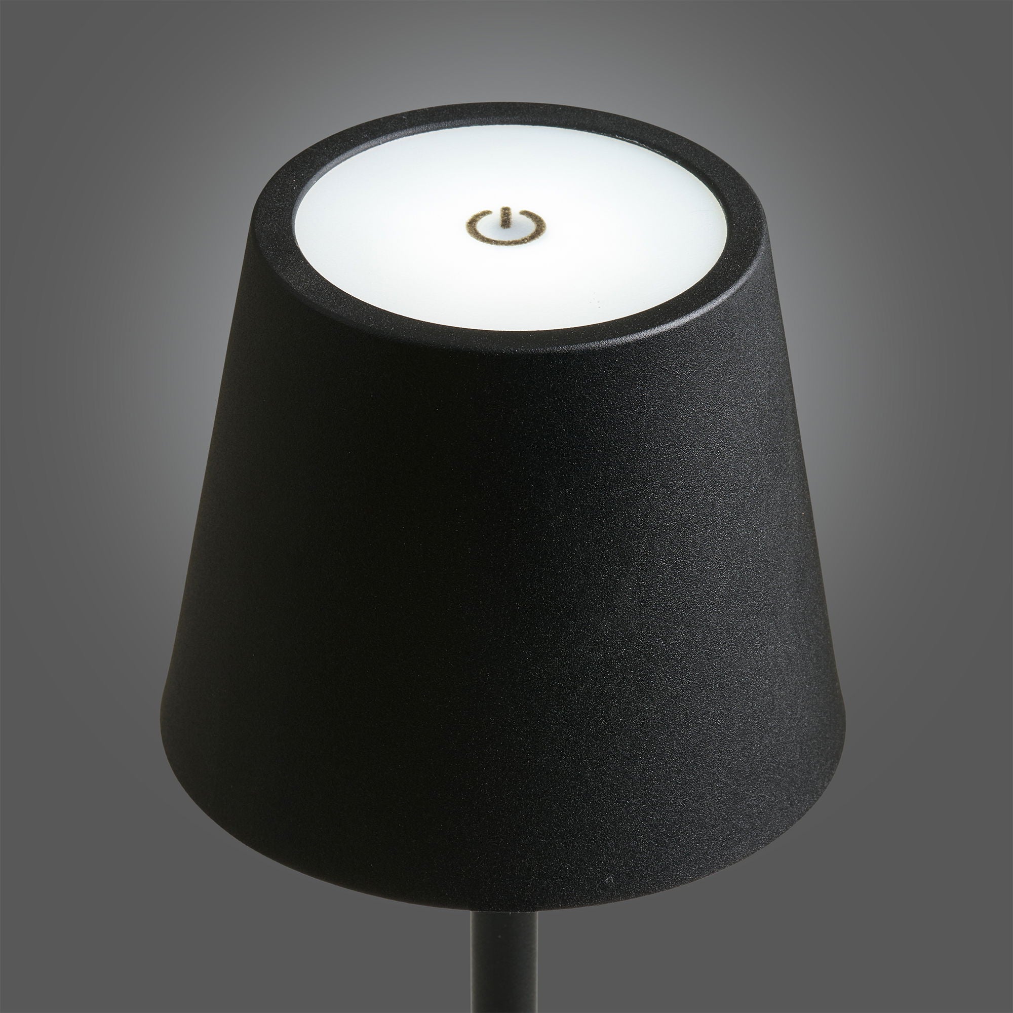 Bradford bordlampe - bordlampe, metall, oppladbar, svart