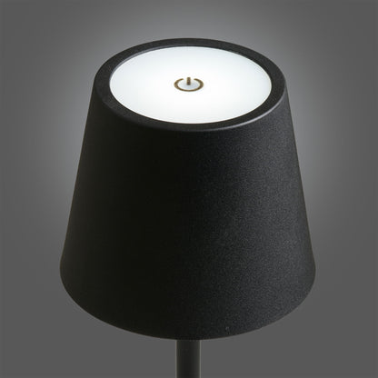 Bradford bordlampe - bordlampe, metall, oppladbar, svart