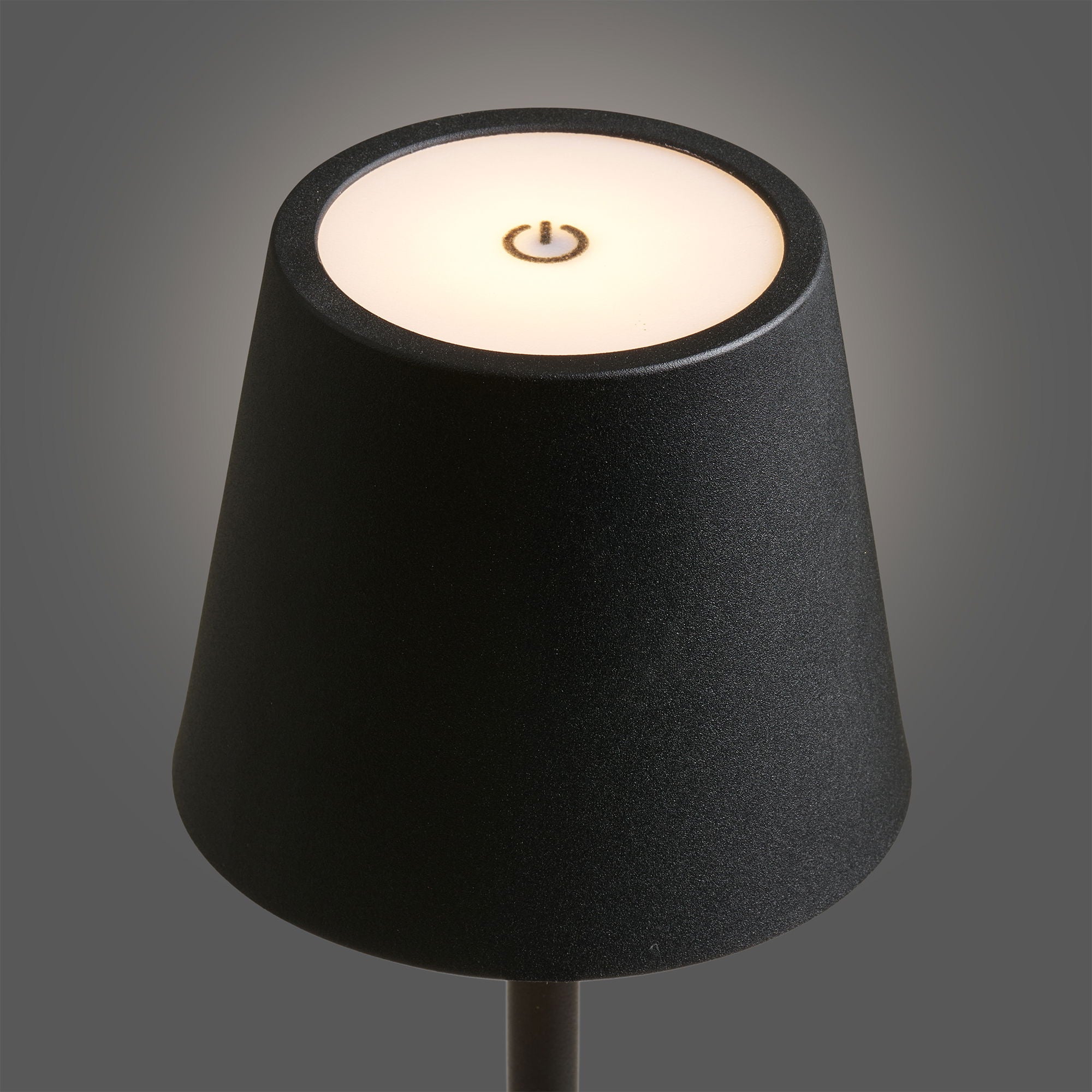 Bradford bordlampe - bordlampe, metall, oppladbar, svart