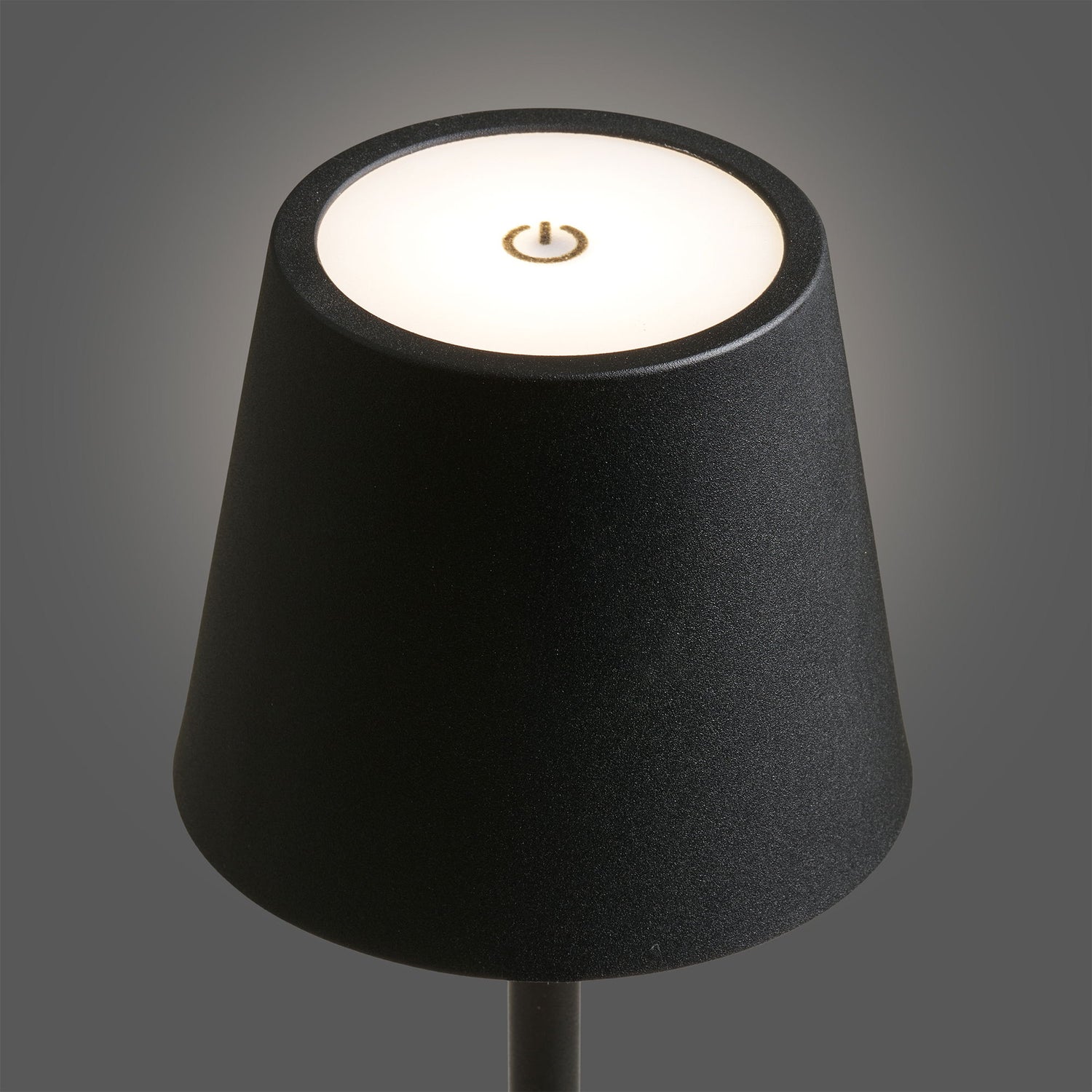 Bradford bordlampe - bordlampe, metall, oppladbar, svart