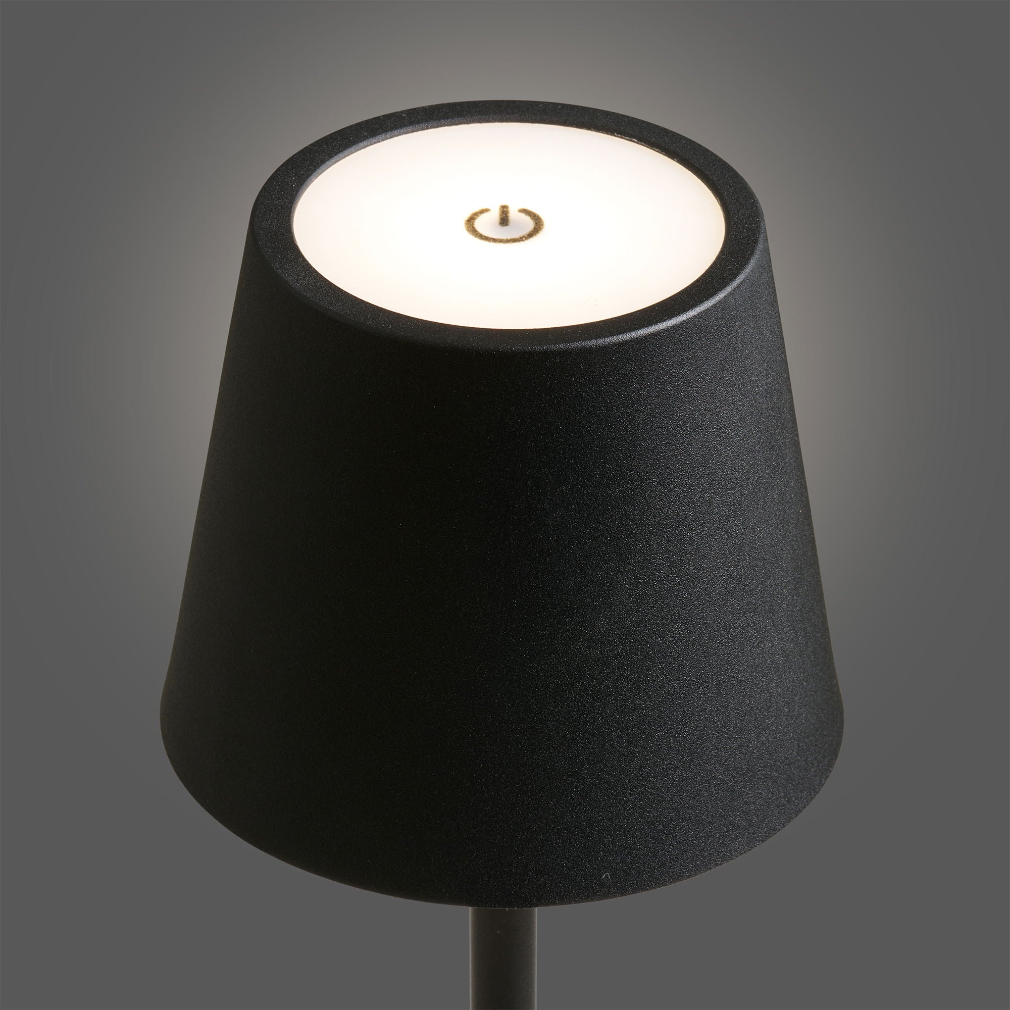 Bradford bordlampe - bordlampe, metall, oppladbar, svart