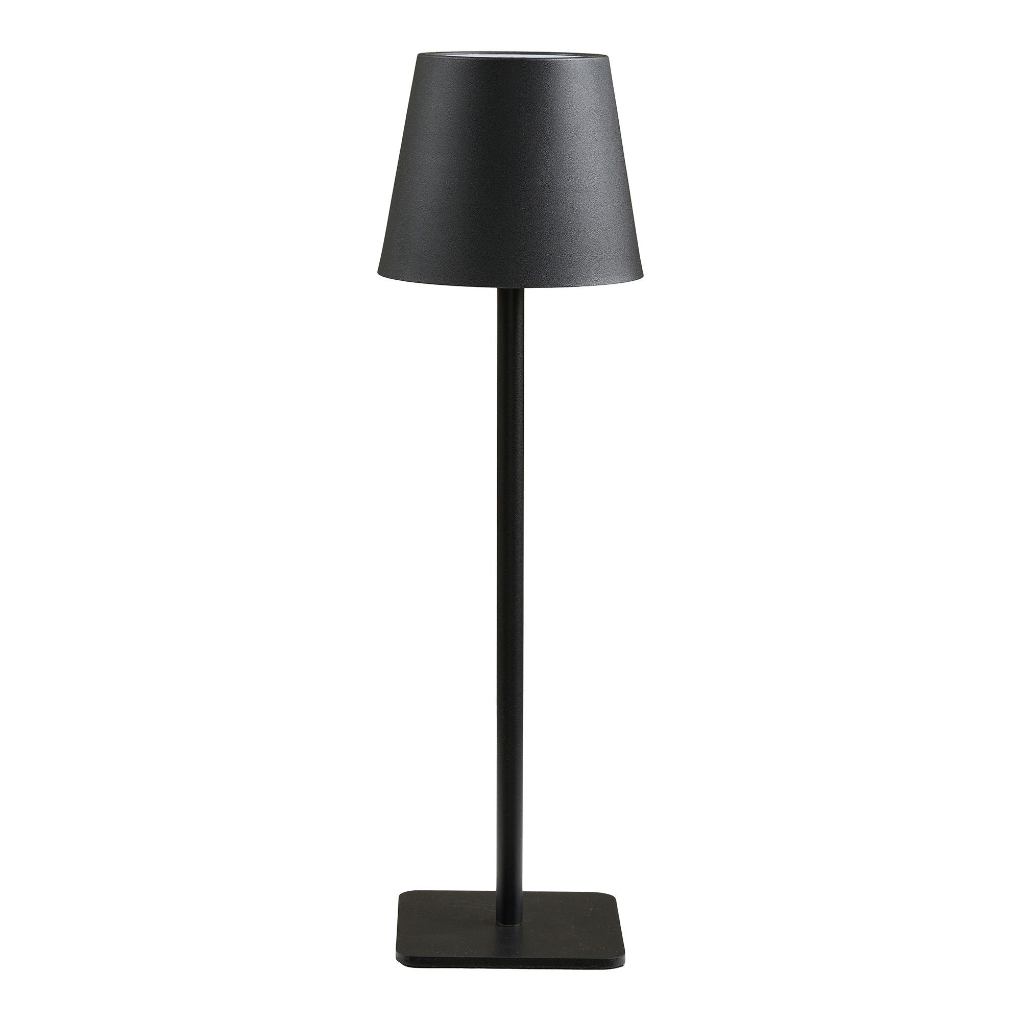 Bradford bordlampe - bordlampe, metall, oppladbar, svart