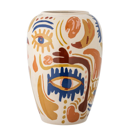 Bloomingville Horus Vase, oransje, steingods