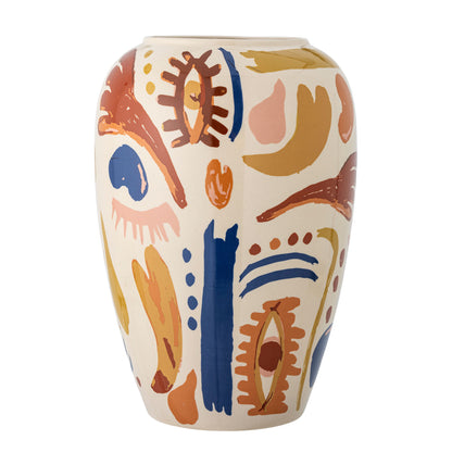 Bloomingville Horus Vase, oransje, steingods