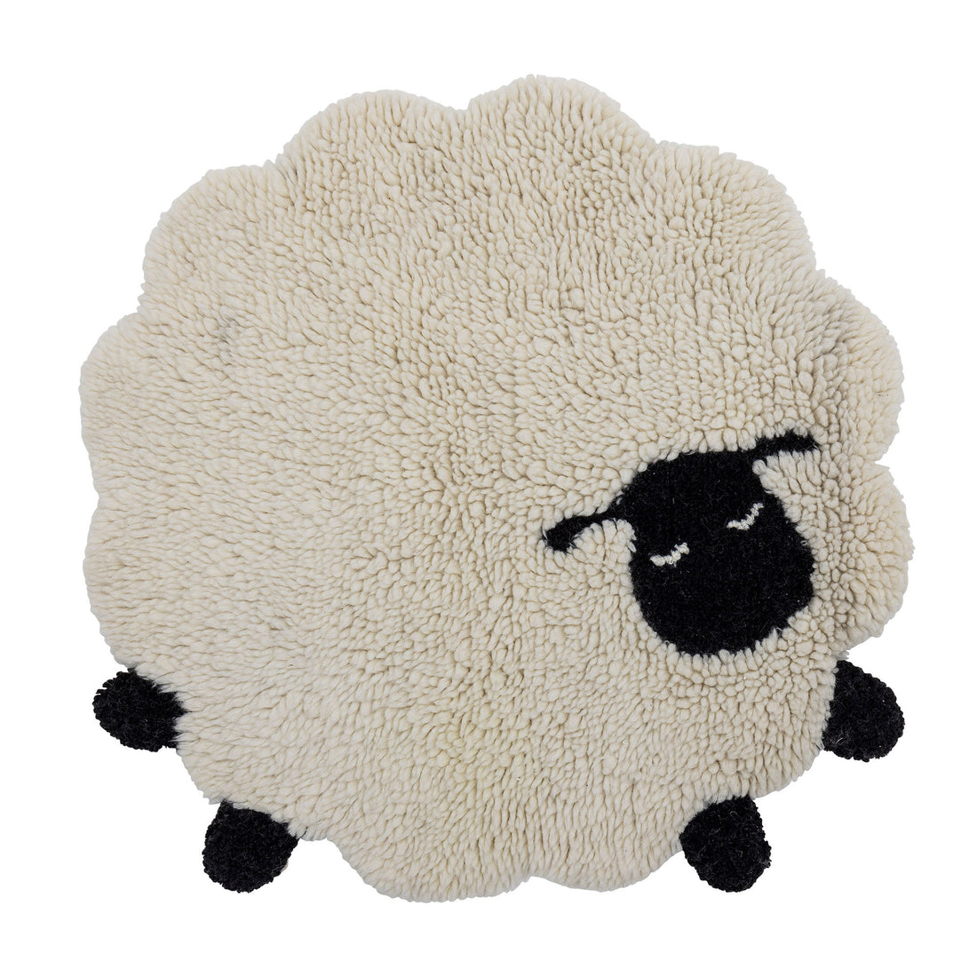 Bloomingville mini dolly teppe, hvitt, ull
