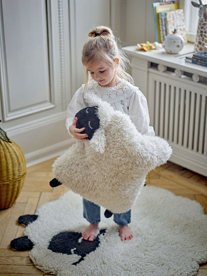 Bloomingville mini dolly teppe, hvitt, ull