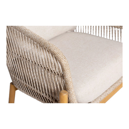 Lounge Chair, Acacia, Beige, inkl. Pute