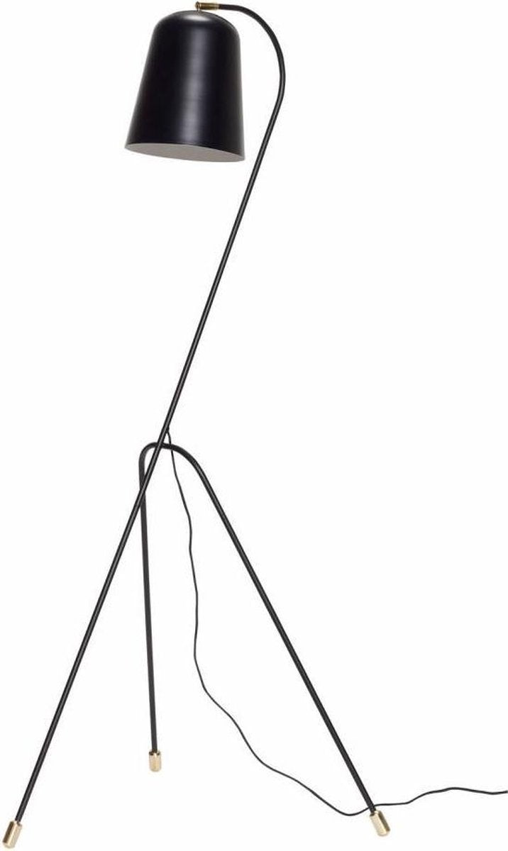 Hübsch gulvlampe - 55 x 55 cm x H156 cm - svart og messing