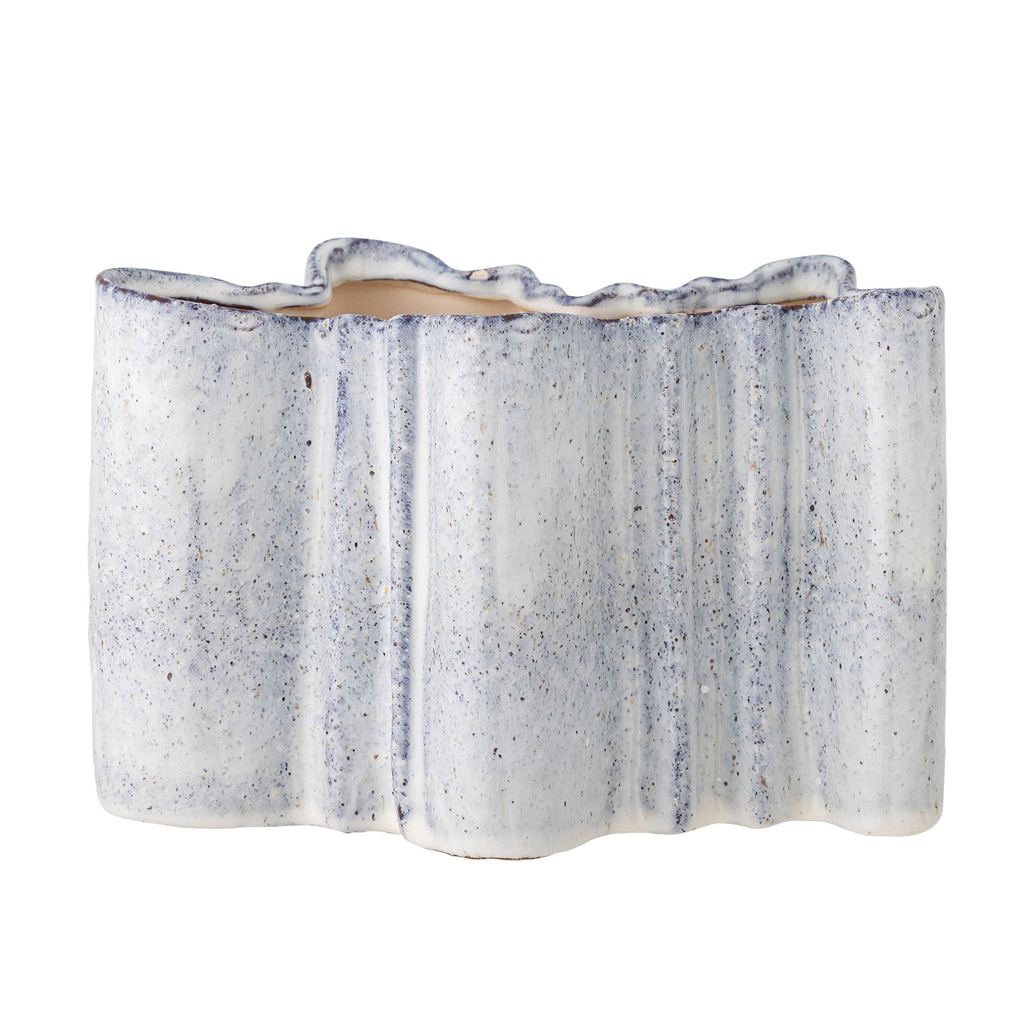 Bloomingville Lindae Vase, blå, steingods