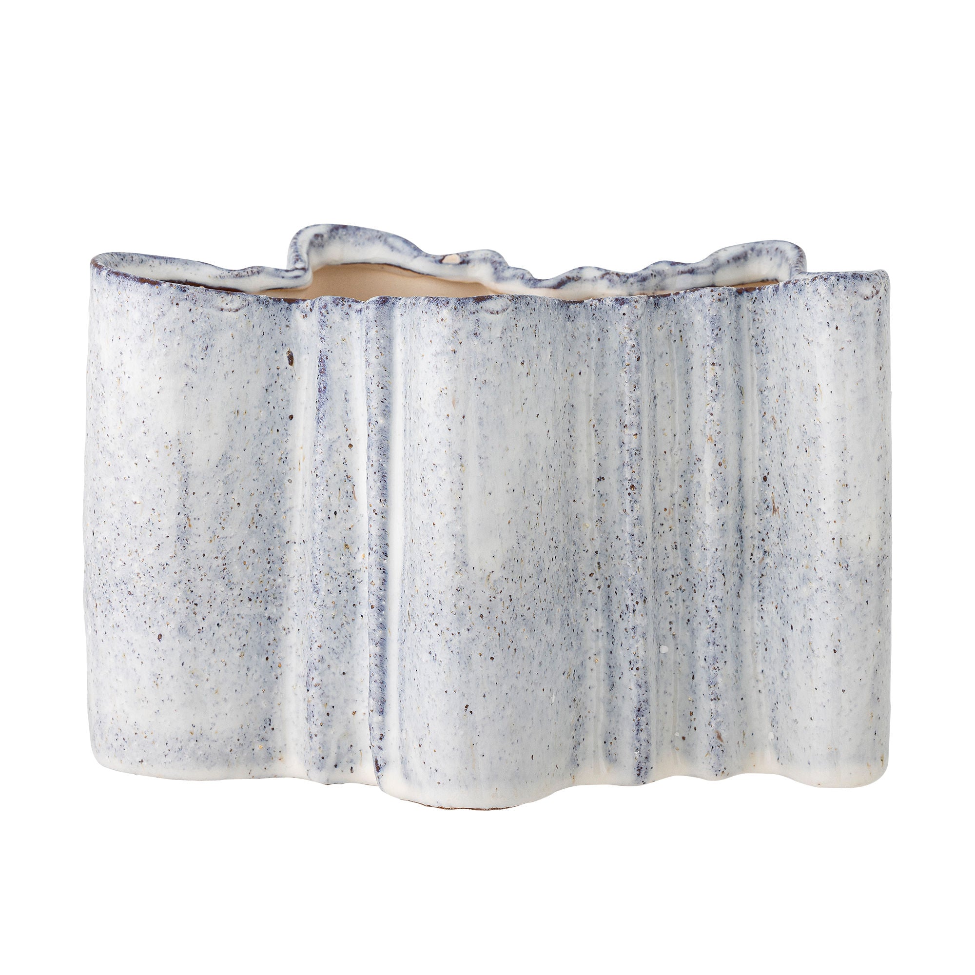 Bloomingville Lindae Vase, blå, steingods